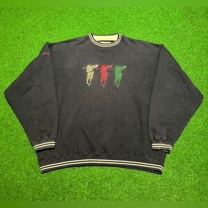 Golf Pullover Crewneck Embroidered Vintage Med Boxy PNC Pittsburgh Sweatshirt